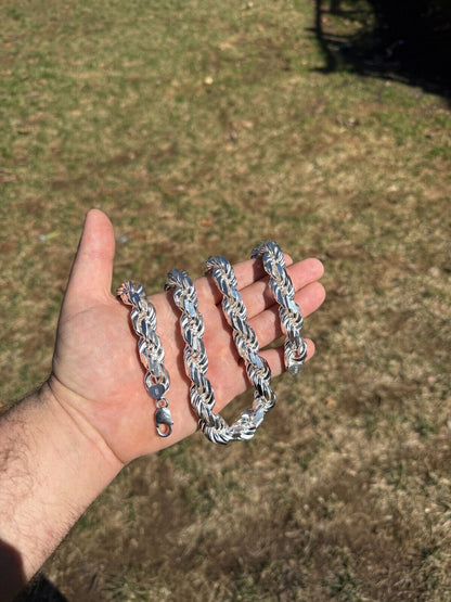 Half Kilo Rope Chain Necklace - 925 Sterling Silver - 18"-30" - 14.5mm