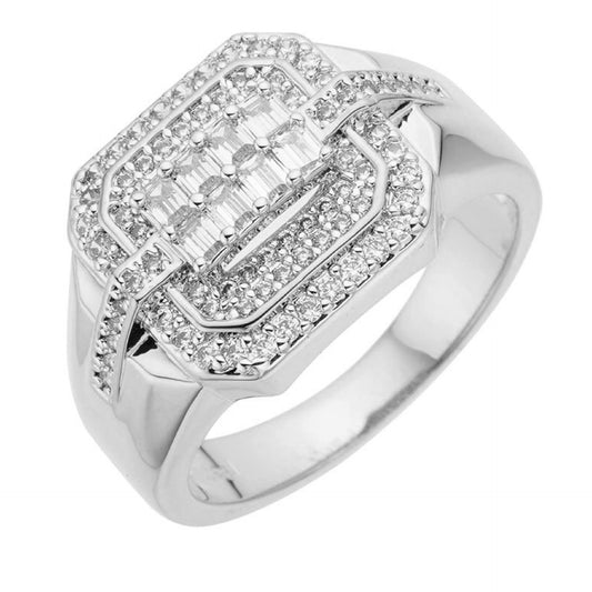 MOISSANITE Baguette Dope Boy Iced Out Ring - 925 Silver