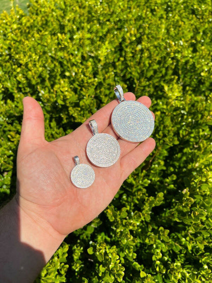 MOISSANITE Dog Tag Out Iced Round Hip Hop Pendant Necklace Pass Diamond Tester