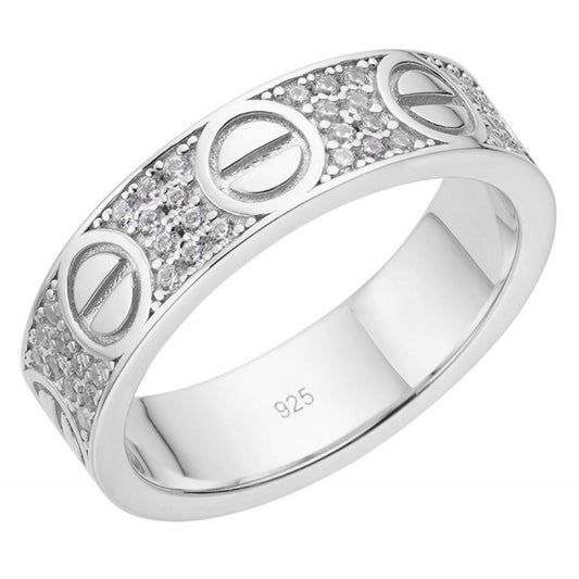 MOISSANITE Love Ring Eternity Band - 925 Silver