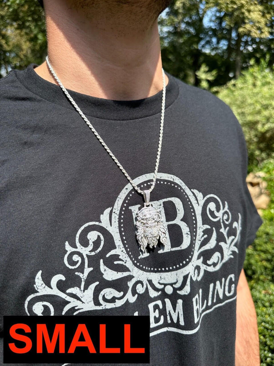 Real 925 Sterling Silver MOISSANITE Jesus Piece Iced Pendant Pass Diamond Tester