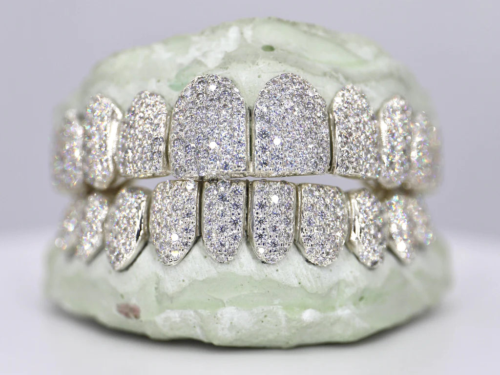 10 ON 10 VVS Moisannite Diamond Grillz