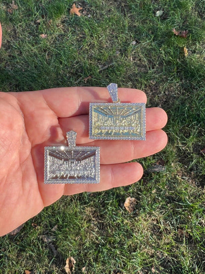 Real MOISSANITE 925 Silver Gold Plated Iced Jesus Last Supper Pendant Necklace)