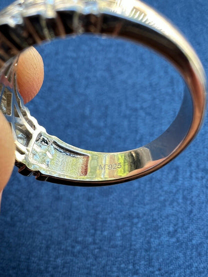 Sqaure Iced Out Chicago Ring - 14k Gold Vermeil 925 Silver - CZ Stones