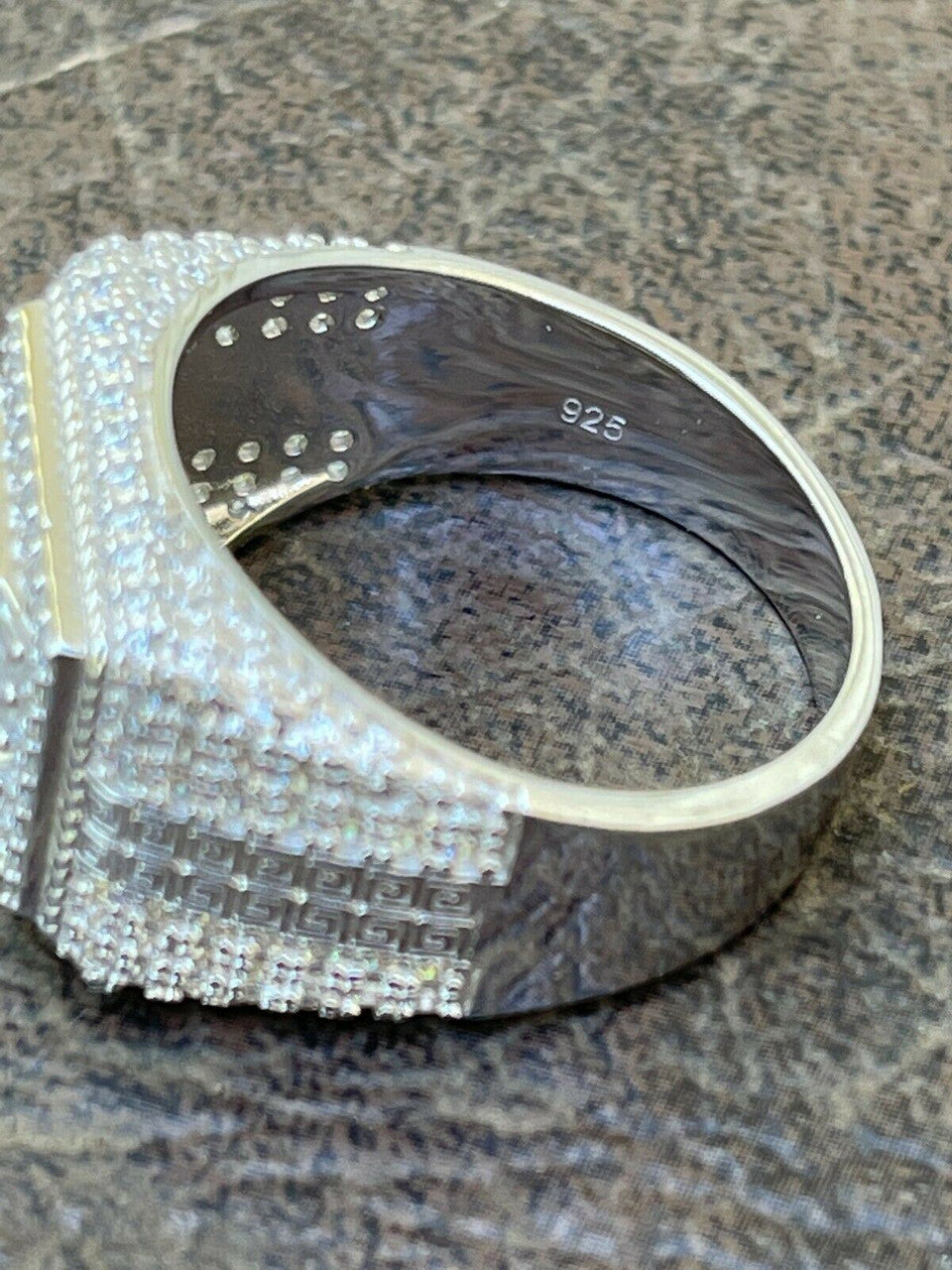 The Baguette Classic Iced Out Ring - 925 Silver - CZ Stones