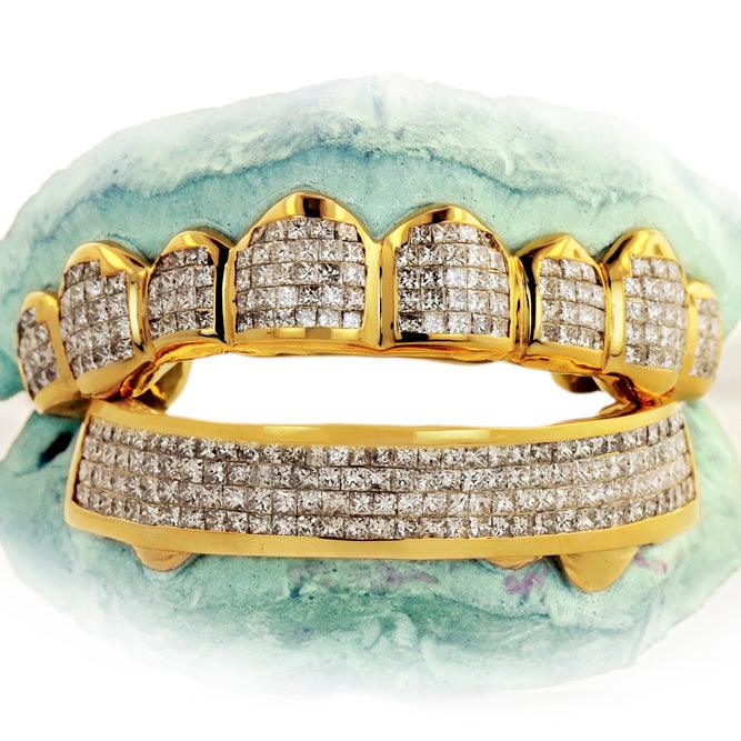 Travis Scott Custom Handset Princess Cut Invisible Set Grillz