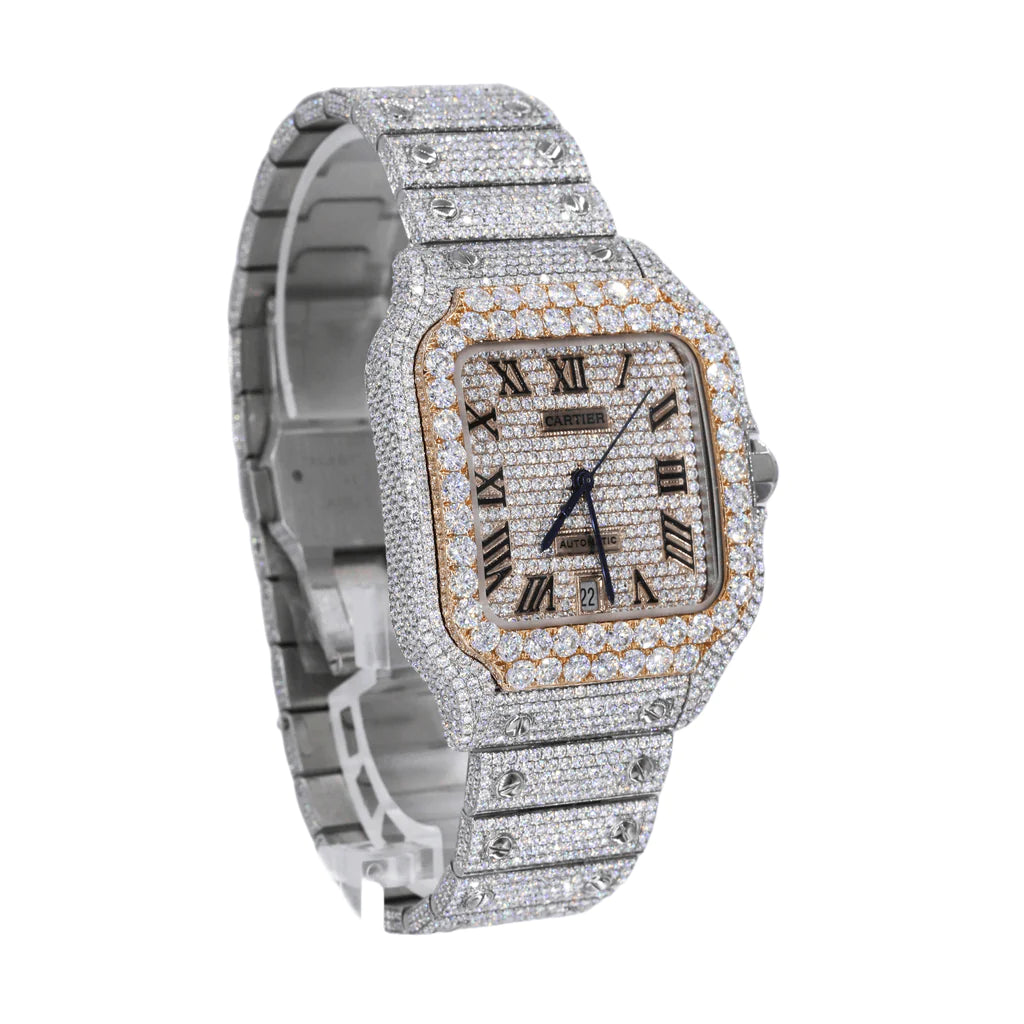 CS Two Tone 41MM Moissanite Diamond Watch 20CT