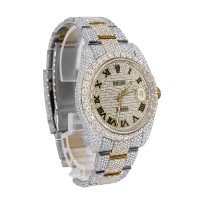 Dj 41MM Moissanite Diamond Medium Stone Bezel Two-tone Watch 22CT