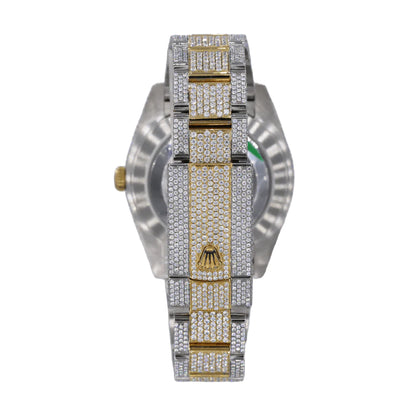 Dj 41MM Moissanite Diamond Medium Stone Bezel Two-tone Watch 22CT