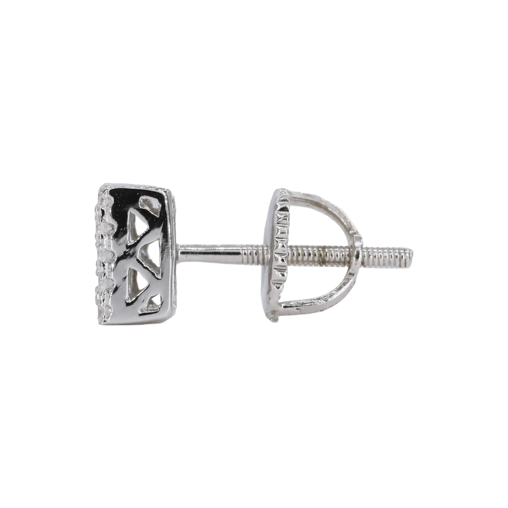 Square In-step Iced VVS Moissanite Daimond Earrings