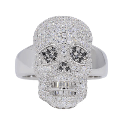 Iced Out Skull VVS Moissanite Diamond Ring