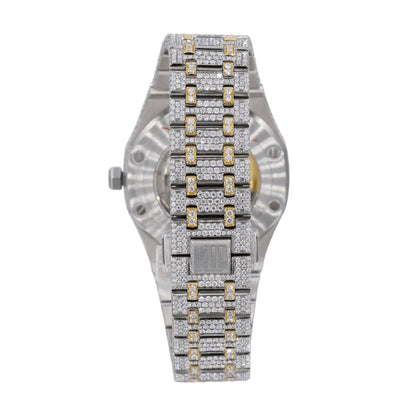 AP Stainless Steel 41MM Moissanite Diamond Watch 25CT With Two-Tone Option