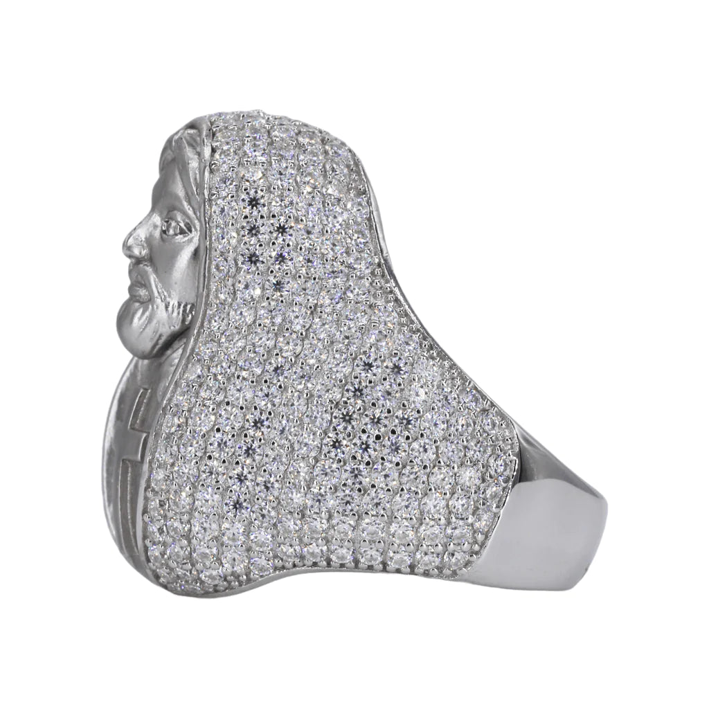 Ice Trapped Jesus Vvs Moissanite Diamond Ring