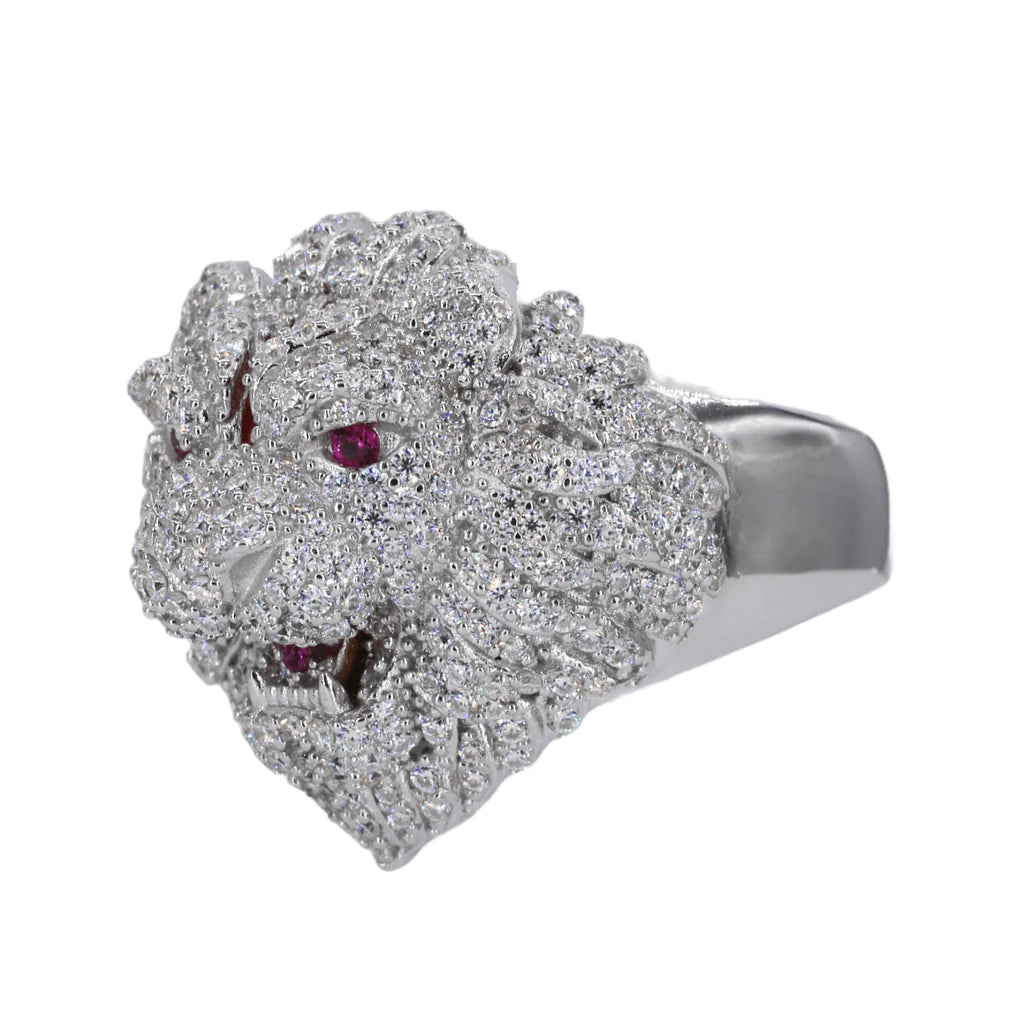 Iced Out Tiger Vvs Moissanite Diamond Ring