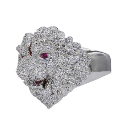 Iced Out Tiger Vvs Moissanite Diamond Ring