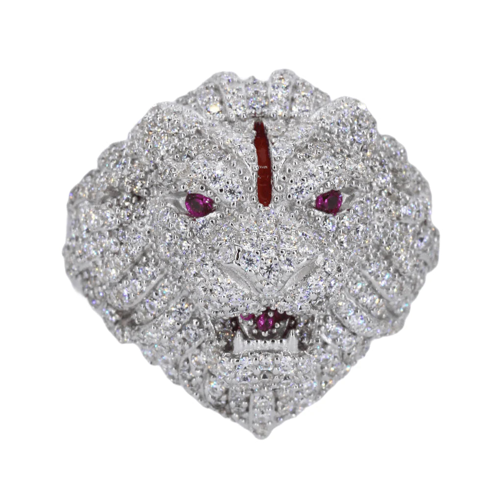 Iced Out Tiger Vvs Moissanite Diamond Ring