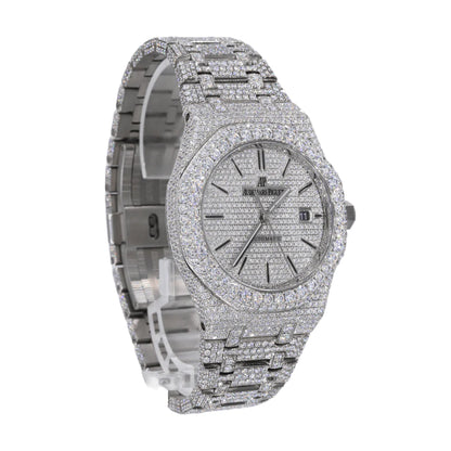 AP Stainless Steel 41MM Moissanite Diamond Watch 25CT With Two-tone Option