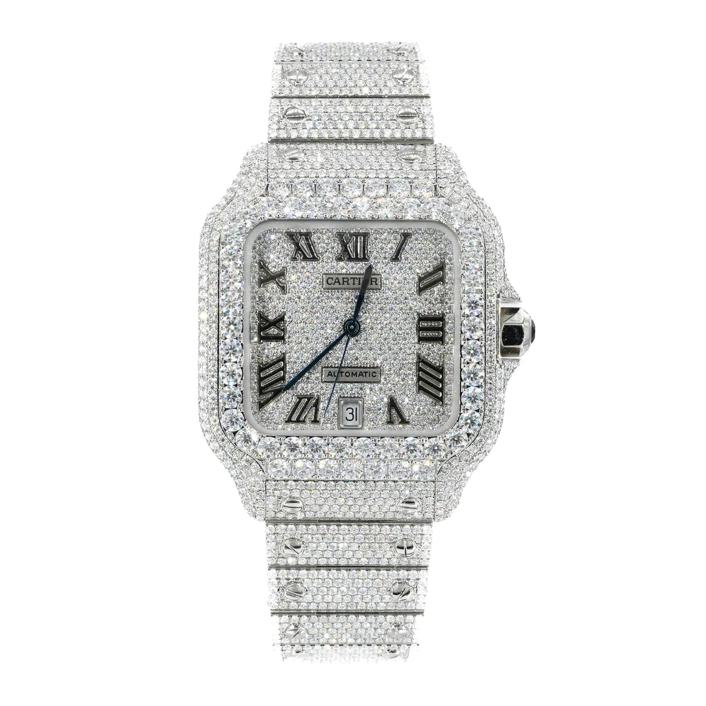 CS 41MM Moissanite Diamond Watch 20ct