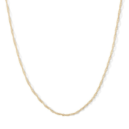 10K Hollow Gold Singapore Chain - 20"