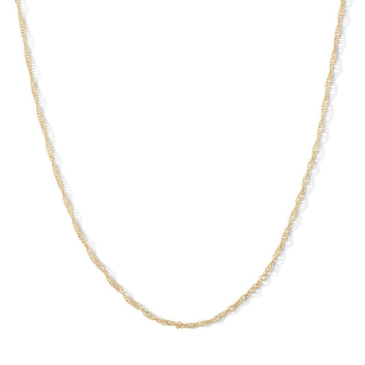 10K Hollow Gold Singapore Chain - 20"
