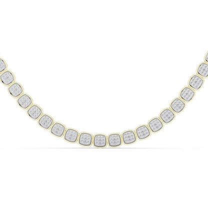 14K Gold Plated 1/2 CT. T.W. Lab-Grown Diamond Cushion Necklace - 20"