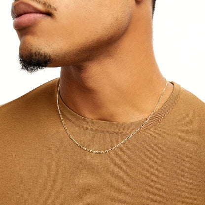 14K Gold Bonded Figaro Chain - 20"