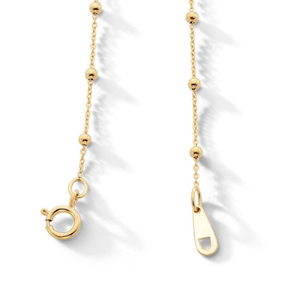 10K Gold Saturn Bead Chain - 16"