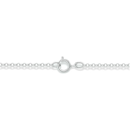 Sterling Silver 1/8 CT. T.W. Lab-Grown Diamond Round and Baguette Pendant - 18"