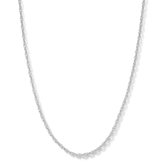 Sterling Silver Singapore Chain Made in Italy - 18"