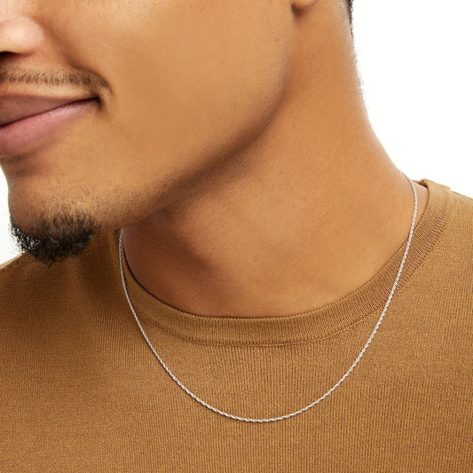 Sterling Silver Rope Chain Made in Italy - 20"