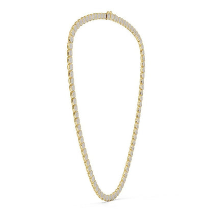 14K Gold Plated 1/2 CT. T.W. Lab-Grown Diamond Cushion Necklace - 20"