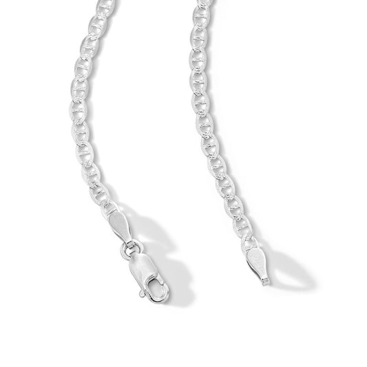 Sterling Silver Diamond-Cut Mariner Chain Made in Italy - 20"