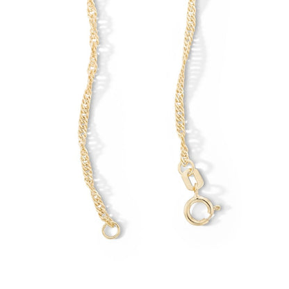 10K Hollow Gold Singapore Chain - 20"