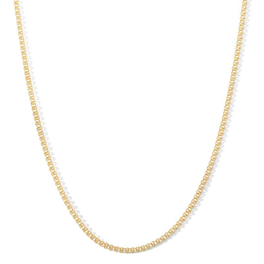 10K Hollow Gold Tight Curb Chain - 20"