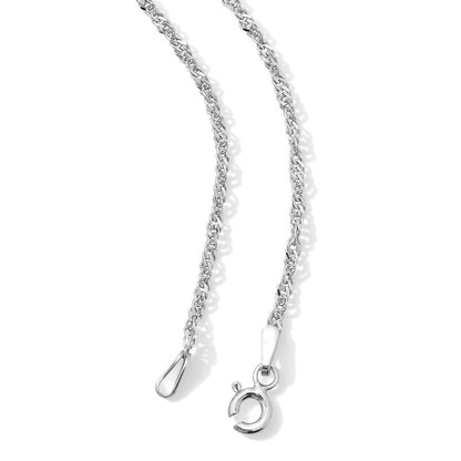 Sterling Silver Singapore Chain Made in Italy - 22"