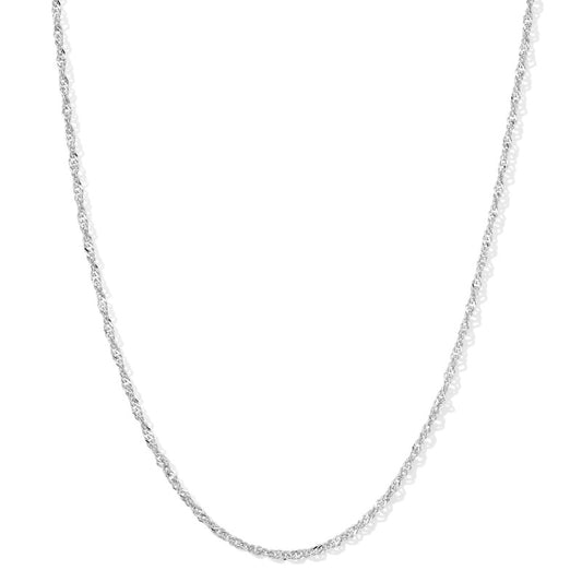 Sterling Silver Singapore Chain Made in Italy - 22"