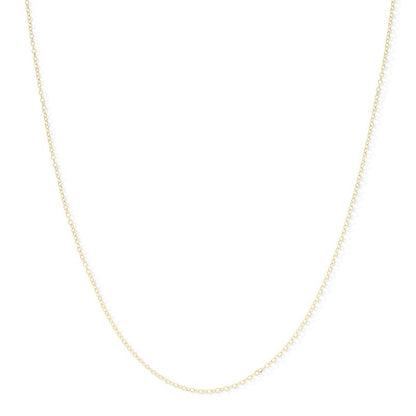 10K Solid Gold Diamond-Cut Cable Chain - 20"