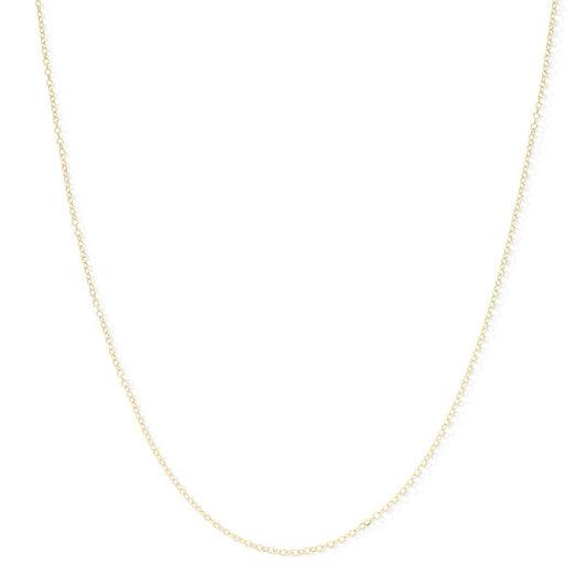10K Solid Gold Diamond-Cut Cable Chain - 20"