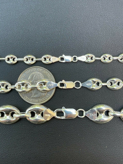 Puffed Gucci Necklace Or Bracelet - 925 Sterling Silver - 7"-30" - 6mm-12mm