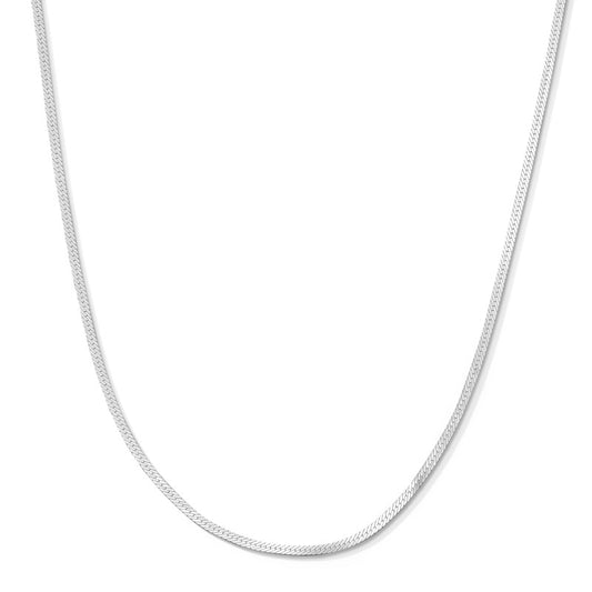 Sterling Silver Herringbone Chain - 16" + 1"
