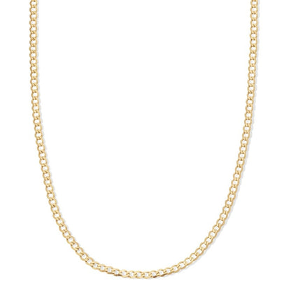 14K Solid Gold Curb Chain - 18"