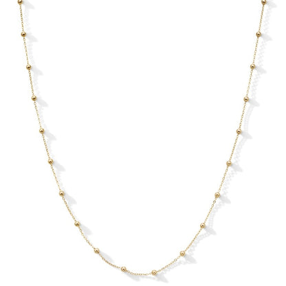 10K Gold Saturn Bead Chain - 16"