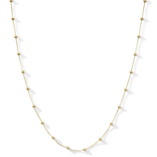 10K Gold Saturn Bead Chain - 16"