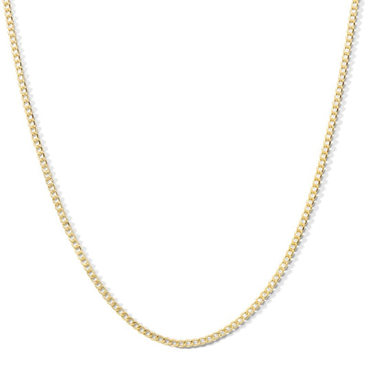 14K Hollow Gold Bonded Curb Chain - 18"