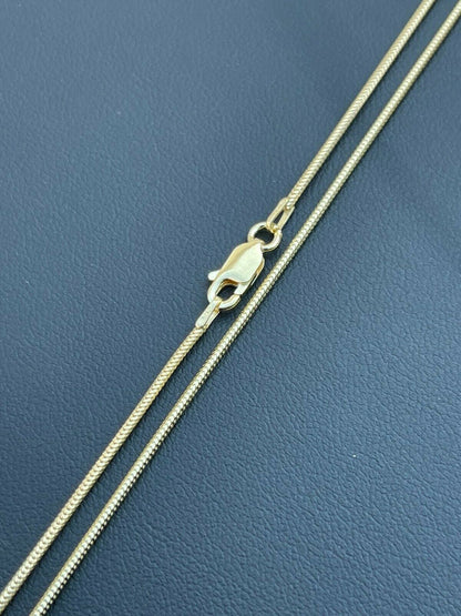 Snake Chain Necklace - 14k Gold Vermeil 925 Sterling Silver - 14"-30" - 1.5mm