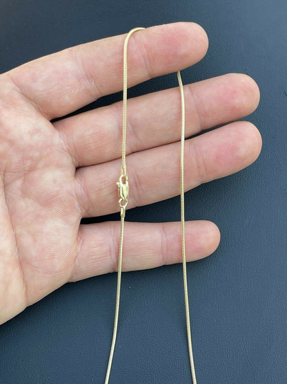 Snake Chain Necklace - 14k Gold Vermeil 925 Sterling Silver - 14"-30" - 1.5mm