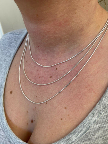 Snake Chain Necklace - 925 Sterling Silver - 14"-30" - 1.5mm