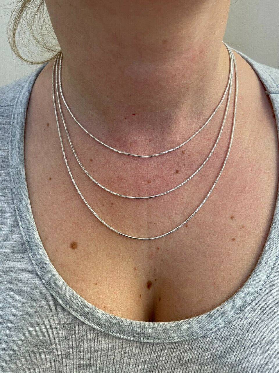 Snake Chain Necklace - 925 Sterling Silver - 14"-30" - 1.5mm