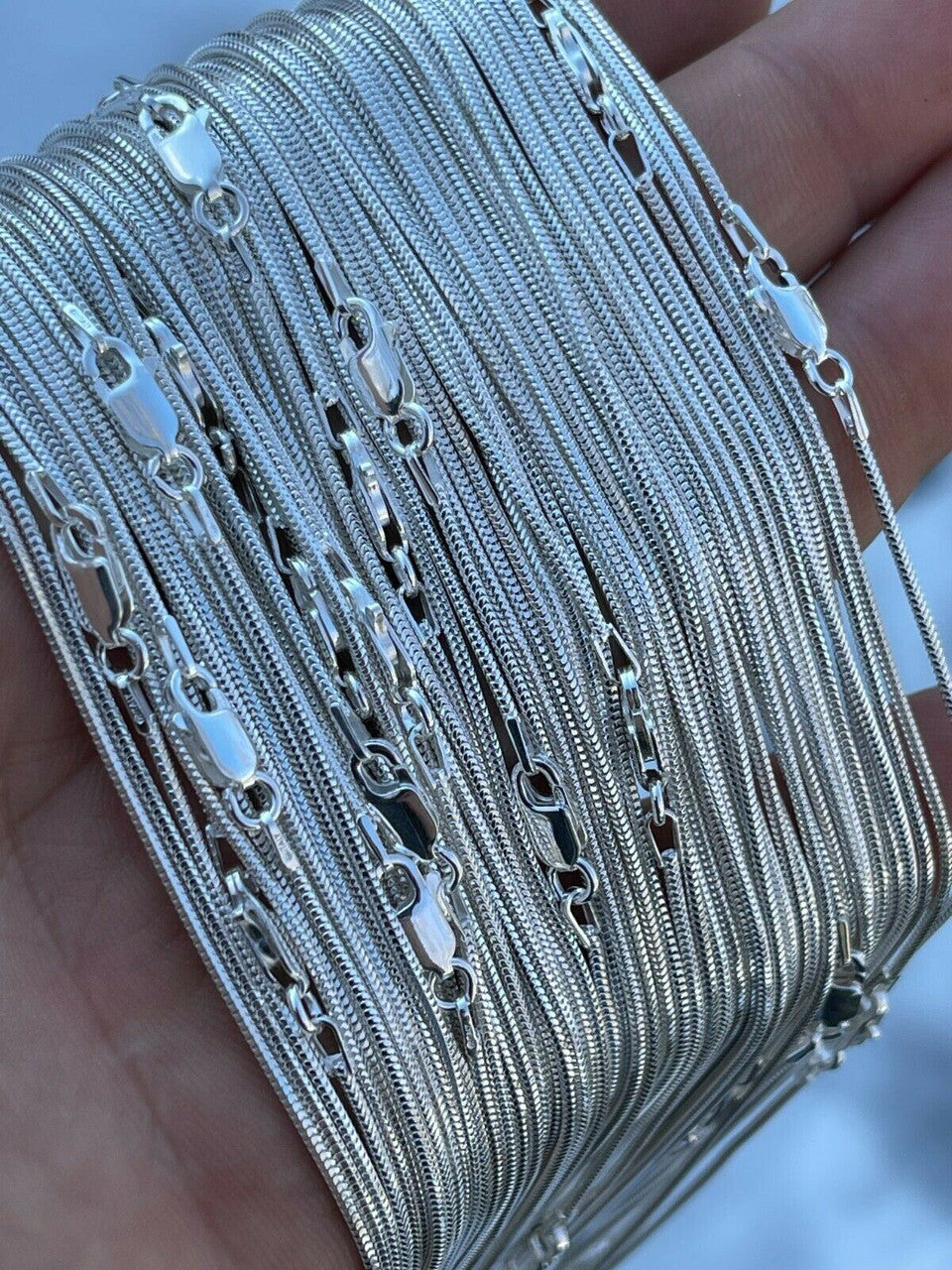 Snake Chain Necklace - 925 Sterling Silver - 14"-30" - 1.5mm