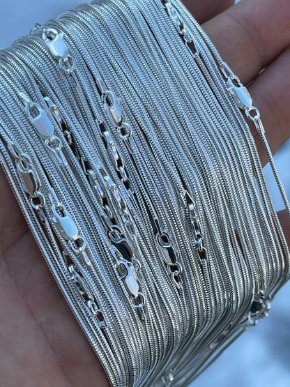 Snake Chain Necklace - 925 Sterling Silver - 14"-30" - 1.5mm